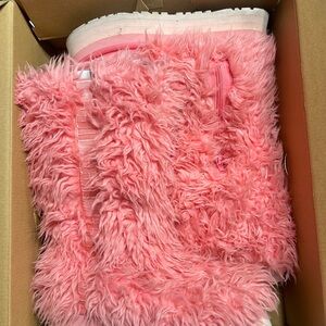 UGG Pink Furry Boots